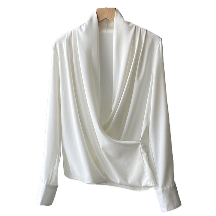 Dame elegant Wrap-overdel med dyb udskæring og flydende snit Stilla