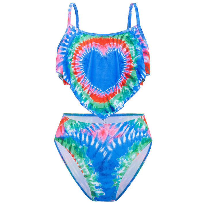 Dame bikini sæt med asymmetrisk overdel og lette rynker Stilla