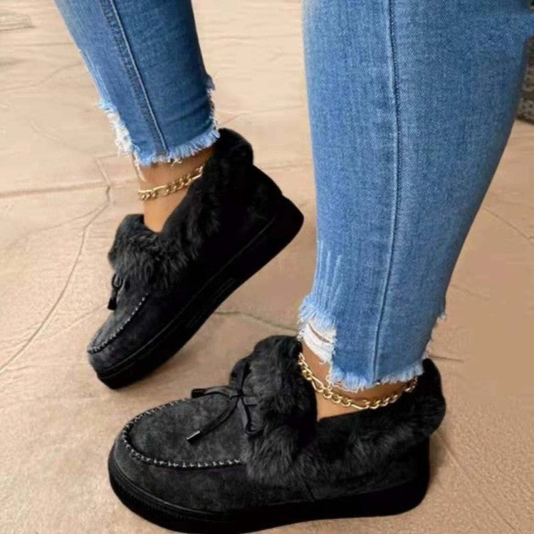 Dame fluffy sneakers med moderigtigt design og behageligt indre for Stilla