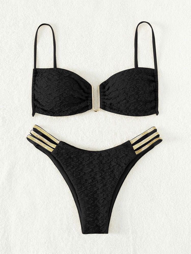 Dame Push-Up Bikini med raffineret snøre detaljer Skovae