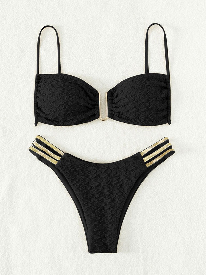 Dame Push-Up Bikini med raffineret snøre detaljer Skovae