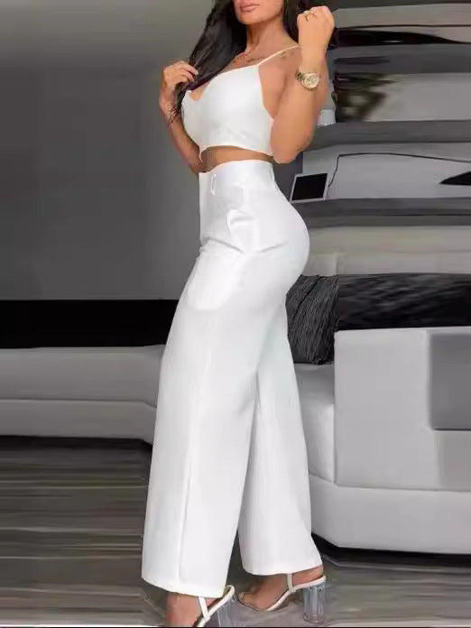 Dame sæt bestående af crop-top og vide bukser Stilla