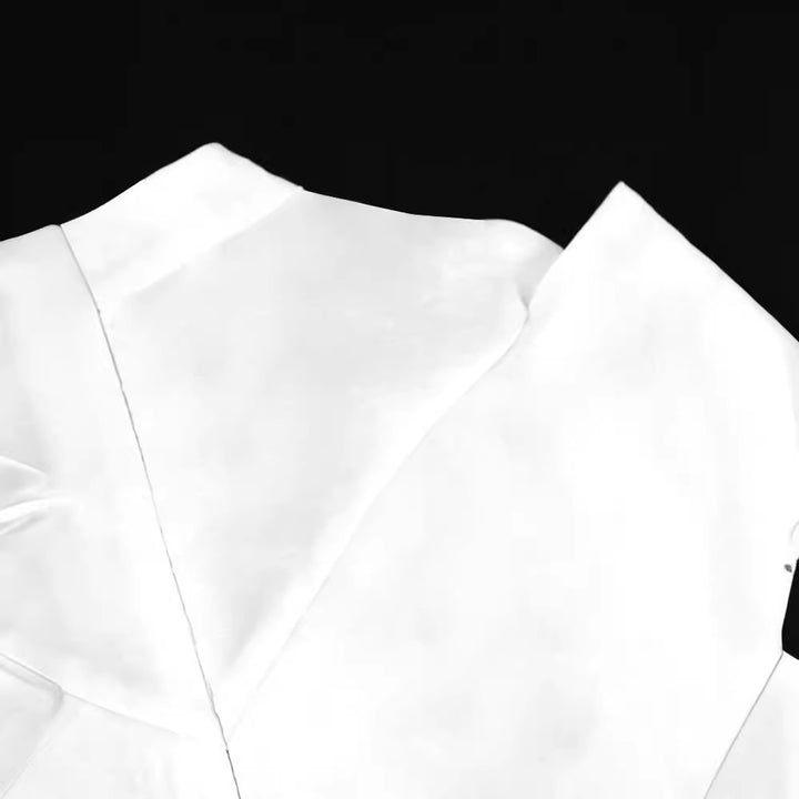 Damer elegant Peplum-bluse med transparente detaljer Skovae