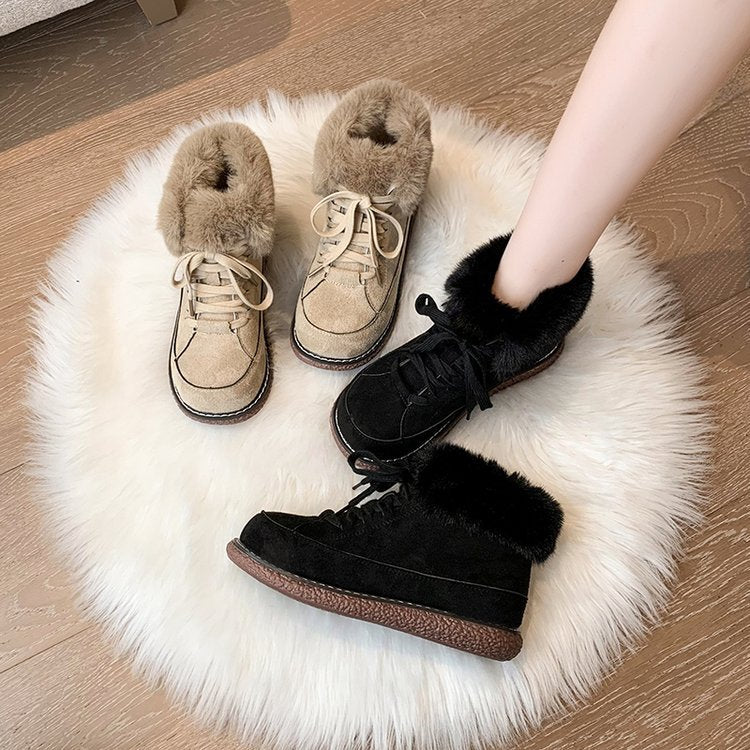 Dame Varmfutter Sneakers med Fleece-krave og skridsikker sål Stilla