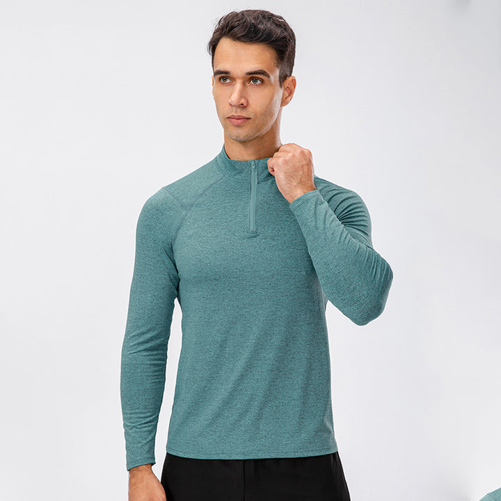 Herren funktionsshirt med halv lynlås Stilla