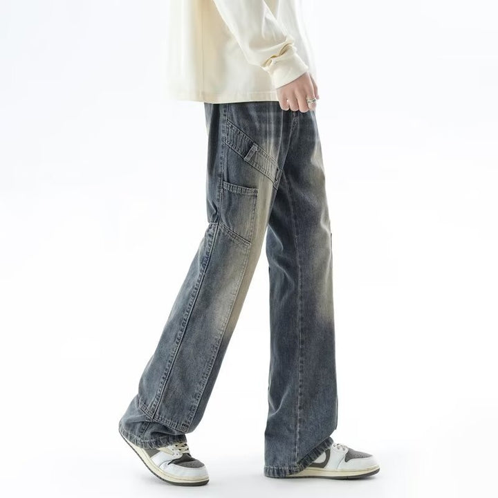 Herre Cargo-Jeans med moderigtige sidelommer Stilla