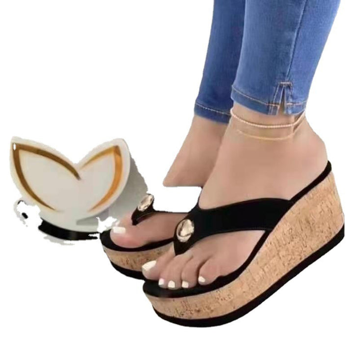 Dame behagelige plateau-sandaler med elegant spænde Stilla