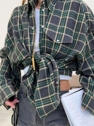 Dame ternet skjorte i casual oversize-snit Stilla