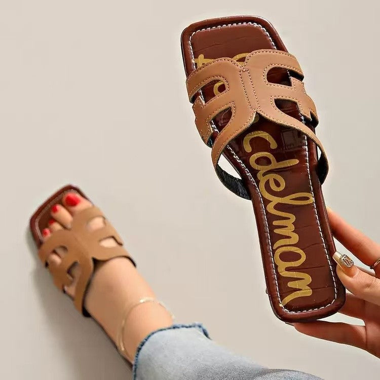 Dame elegante toe separatorer - pantoletten med moderigtigt udskåret design og komfortabel sål Stilla