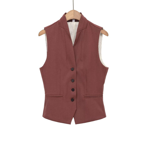 Dame elegant vest med smal krave Skovae
