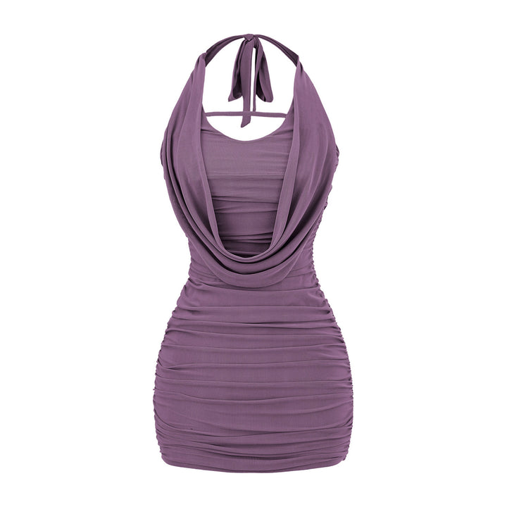 Dame strandkjole med elegant drapering og justerbare stropper Stilla