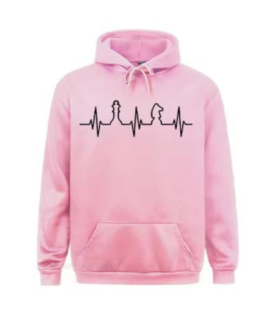 Kvinders Hoodie med Kreativt Skakmotiv Skovae