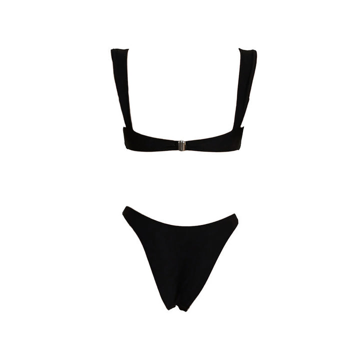 Dame triangle bikini med elegant guldaccent Skovae