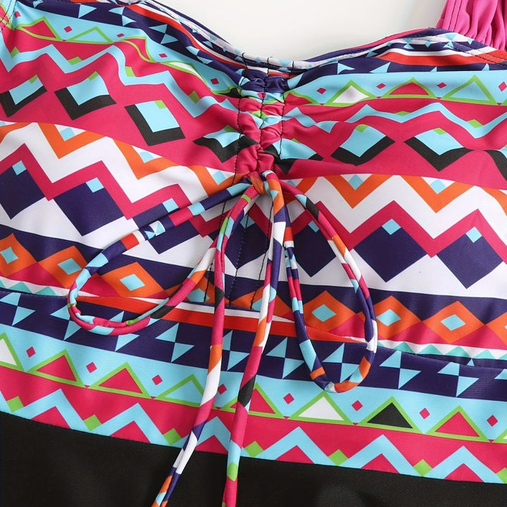 Dame Sporty Badebuksedragt sæt med mode top og shorts Skovae