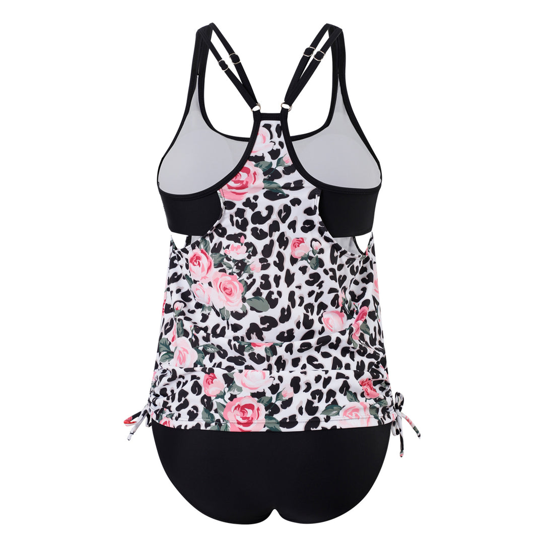 Dame Tankini med blomstret print og sporty snit Stilla