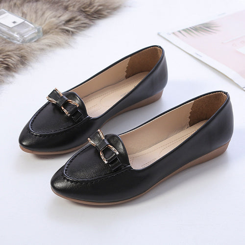 Dame elegante ballerinas med moderigtige sløjfe-detalje og komfortabel sål Stilla