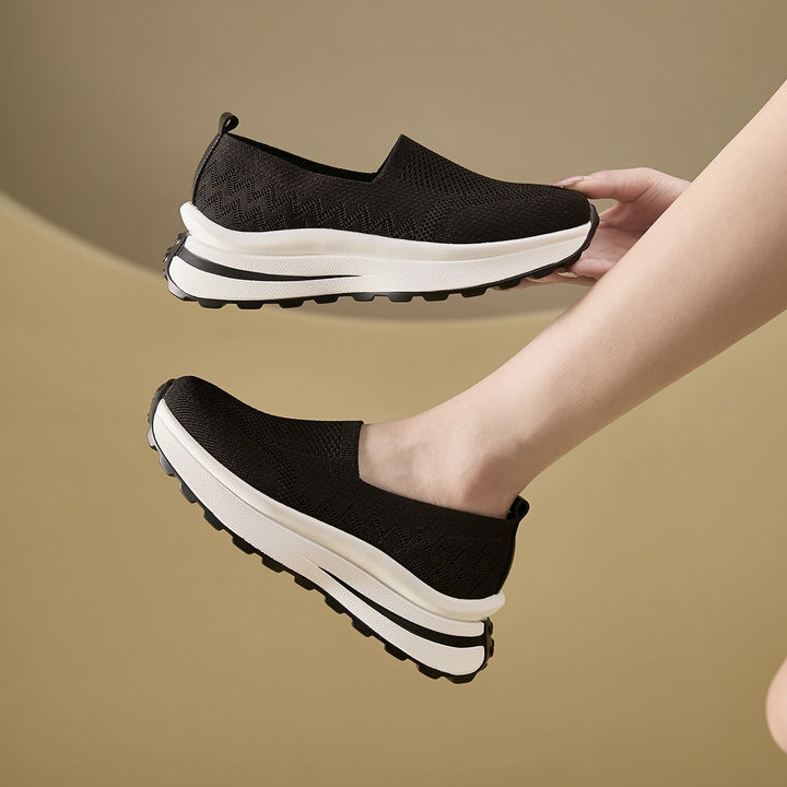 Dame Slip-On Komfort-Sneakers med skridsikker sål og åndbart overmateriale Stilla