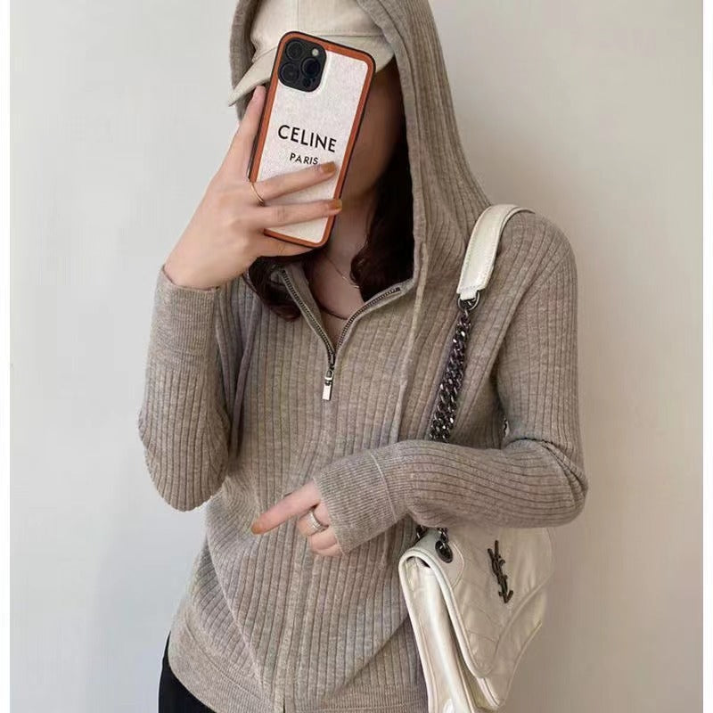 Dame Zip-Hoodie Sweater Stilla