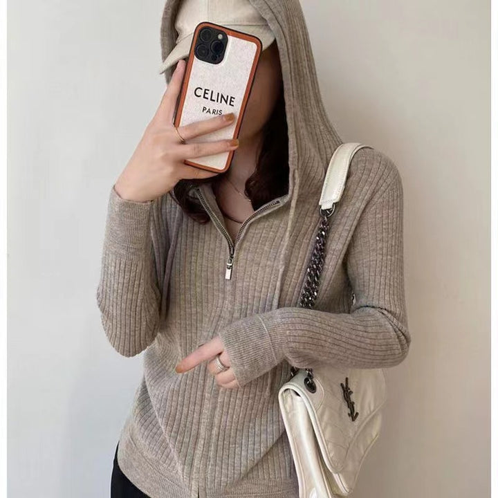 Dame Zip-Hoodie Sweater Stilla