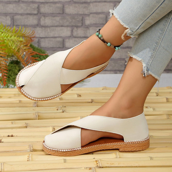 Dame Clogs med kryds-design og blødt fodbede Stilla