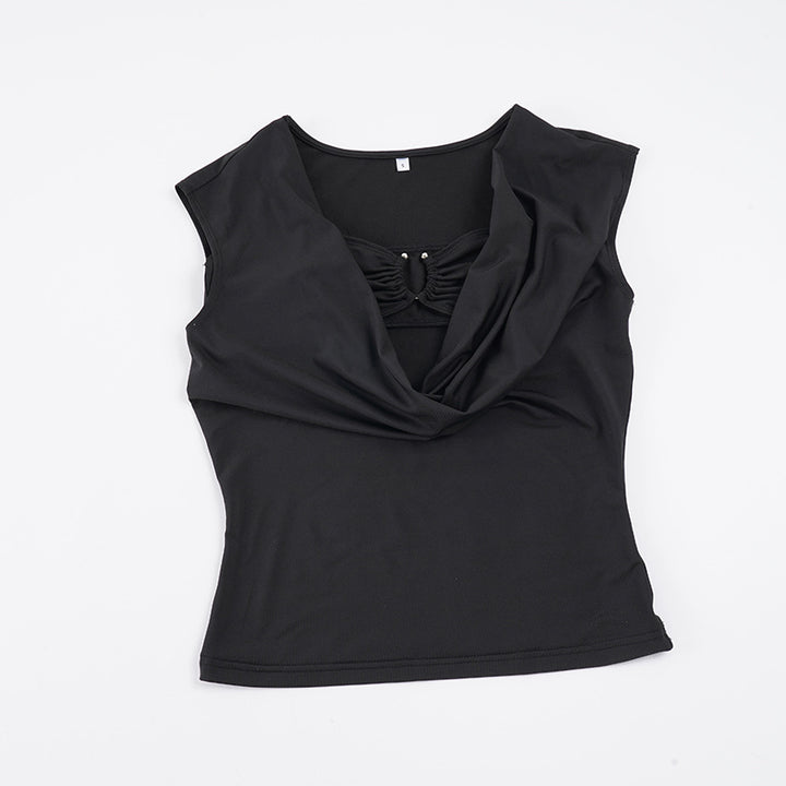 Dame stilfuld og raffineret top med drapering Skovae