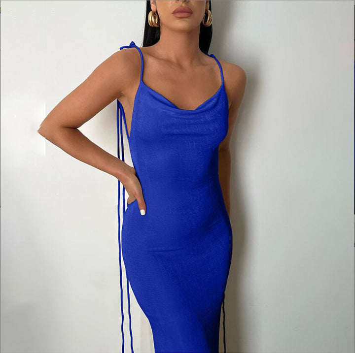 Dame Elegant Draperet Slipkjole Stilla