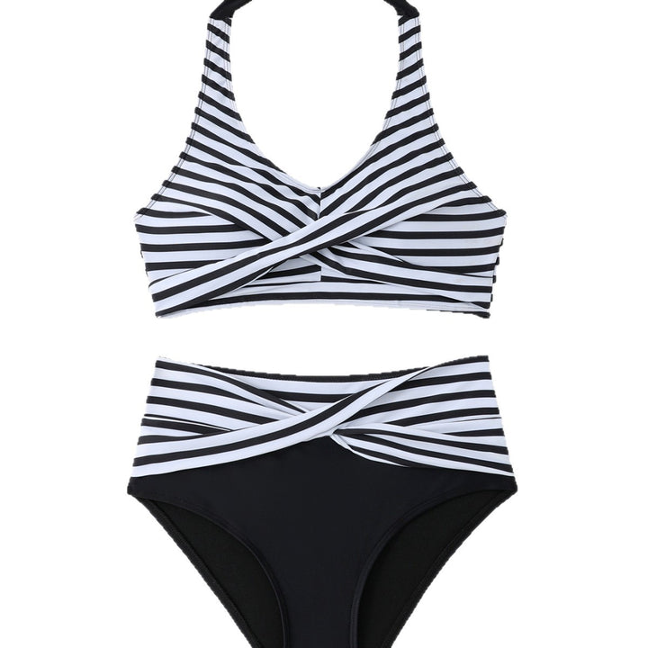 Dame Bikini-sæt med flagrende top og højtsiddende buks Stilla