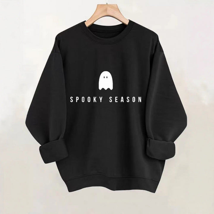 Kvinders sweatshirt med afslappet uhyggeligt design og blødt indvendigt fleece Skovae