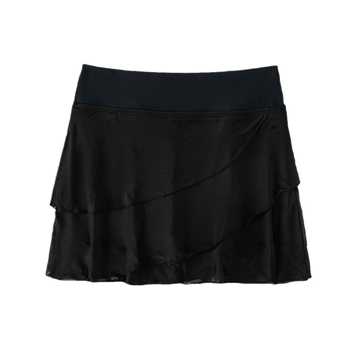 Dame maxiskirt i luftig chiffon-udseende med asymmetrisk snit Skovae