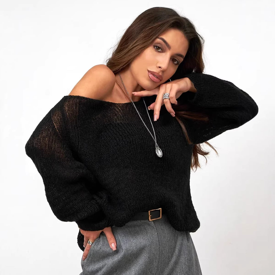 Kvinders afslappede sweater med en afslappet tekstur og blødt materiale Stilla