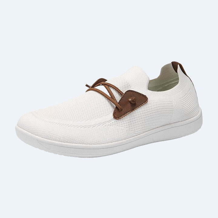 Herrer nan åndbar strik-sudersneaker med elastisk indgange og dämpende let sål Skovae