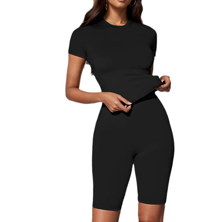 Dame sømløs kortærmet bodystocking Stilla