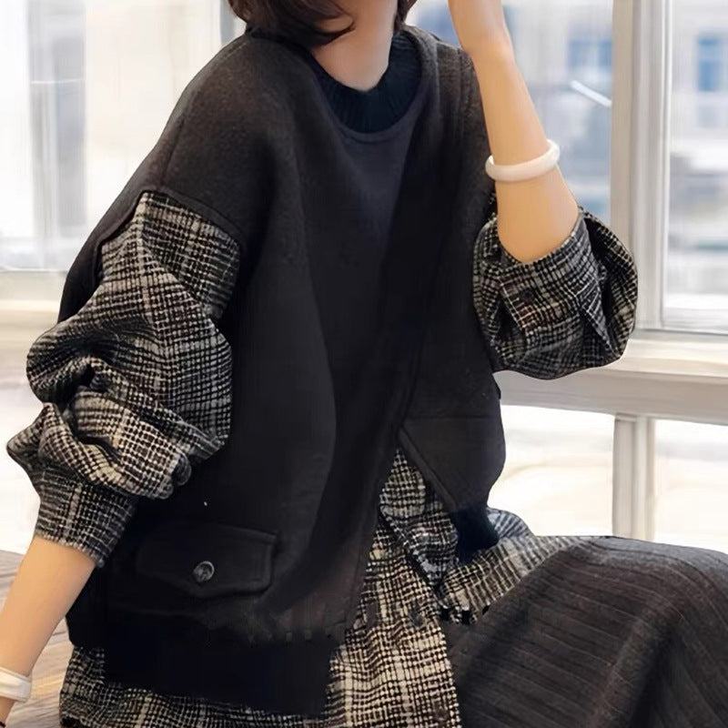 Dame afslappet sweater med elegant broderet design og moderne svajende ærmer Stilla