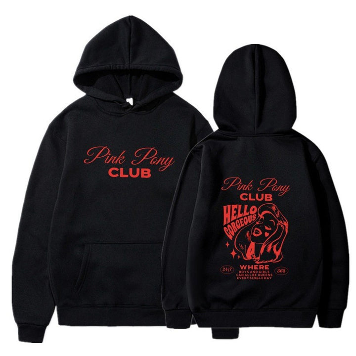Dame hoodie med kreativ grafisk design Skovae