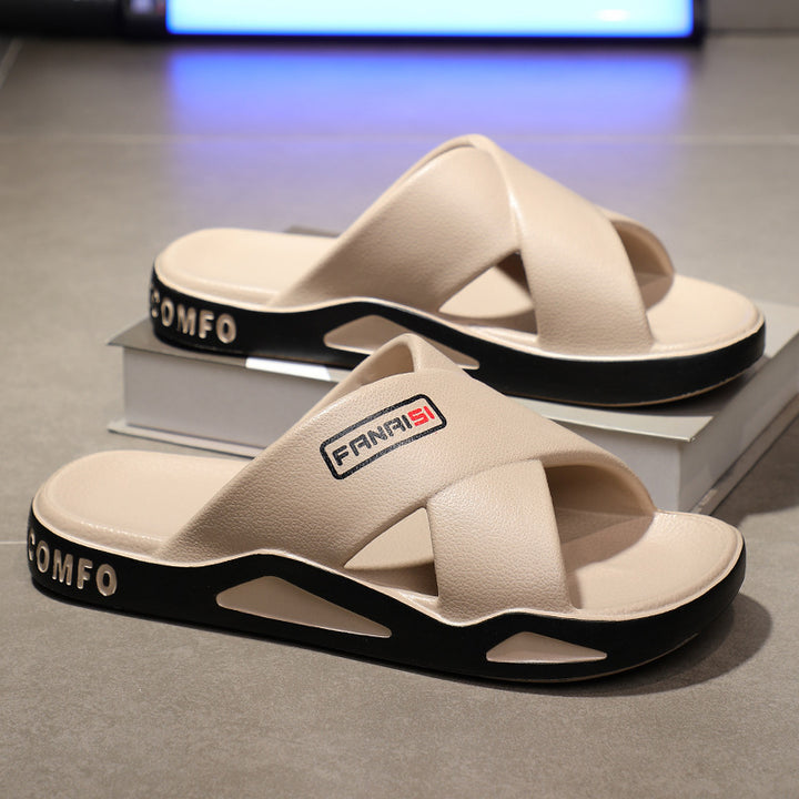 Herrer komfortable og skridsikre slides med ergonomisk sål Stilla