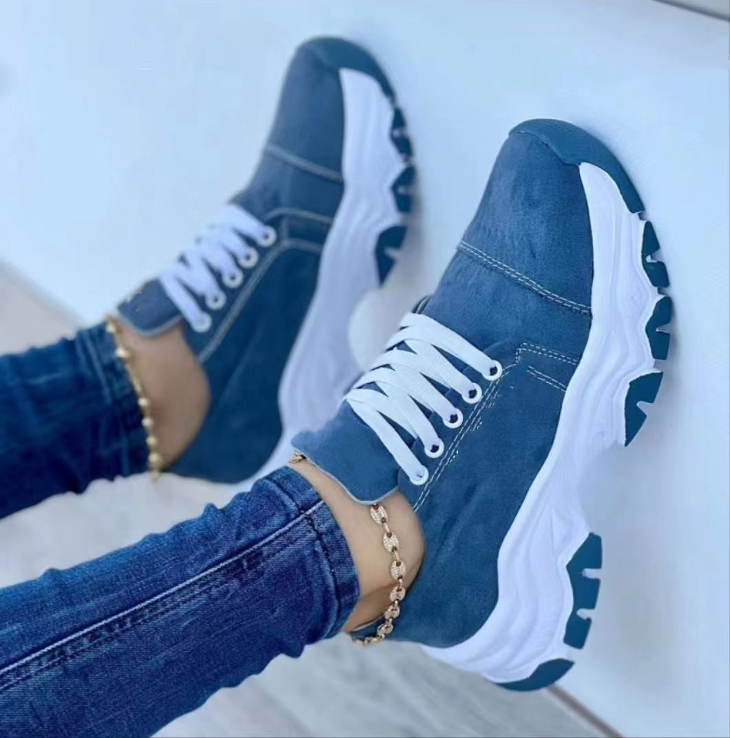 Dame Chunky Sneakers i sporty design med skridsikker sål og åndbart overmateriale Stilla