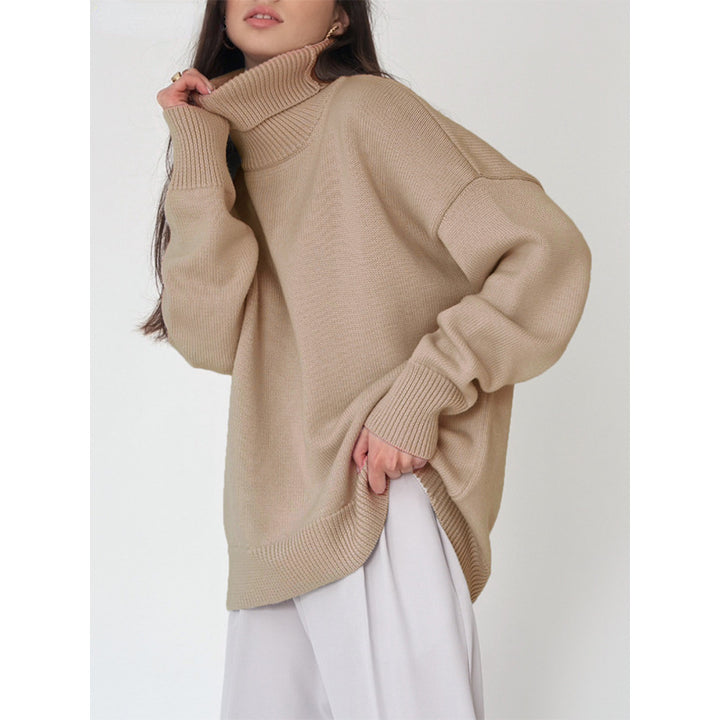 Dame Oversized Pullover med højstående krave Stilla