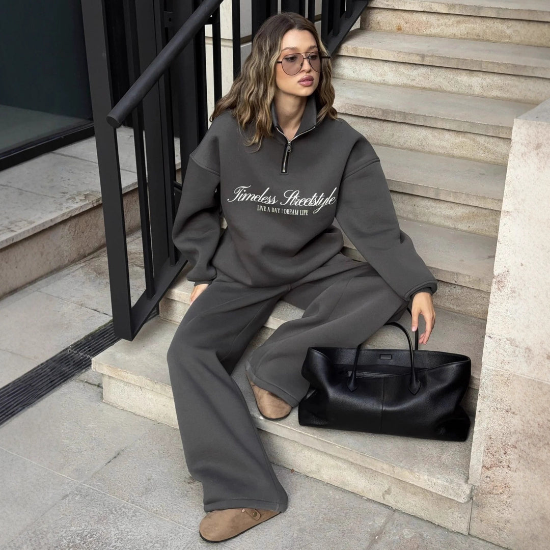 Kvinders sweatshirt med høj krave Skovae