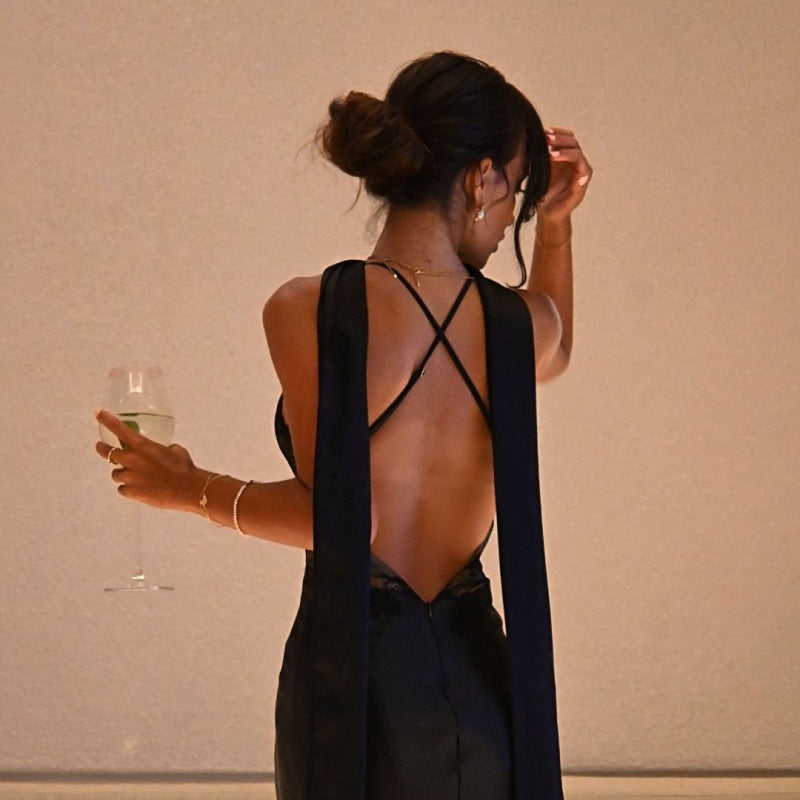 Dame Elegant Natkjole med transparent Chiffon-overdel og raffinerede spidsdetaljer Stilla