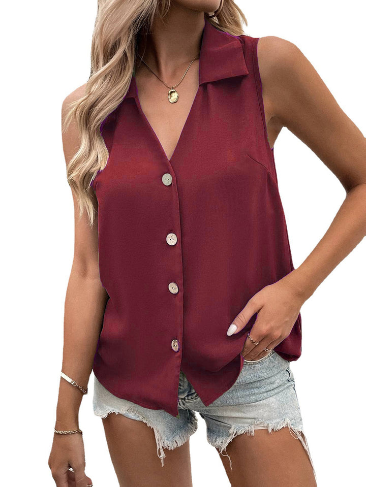 Dame elegant ærmeløs bluse Stilla