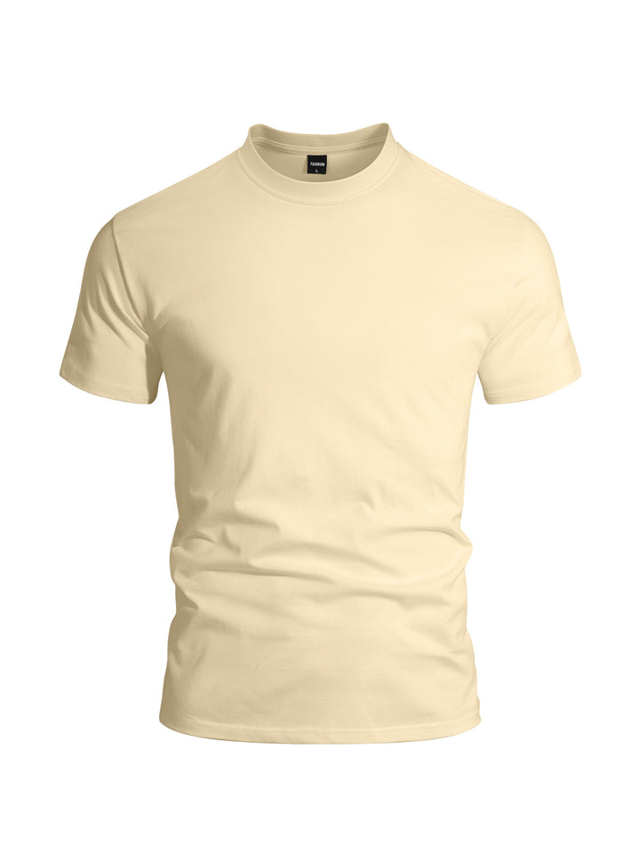Herrer nan en tætsiddende Rundhalst T-shirt i Singlejersey med forstærket nakke. Skovae