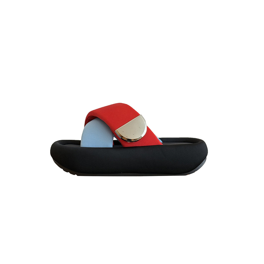 Femme Fritid Krydsrem Slide Sandaler Stilla