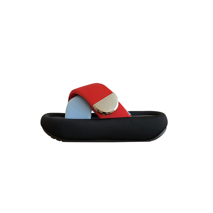 Femme Fritid Krydsrem Slide Sandaler Stilla