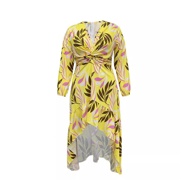 Dame Maxikjole med en elegant drapering Stilla