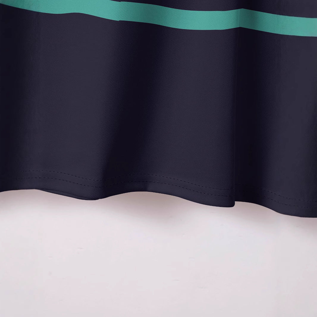 Herre poloshirt med moderne stribemønster og funktionelt design Stilla