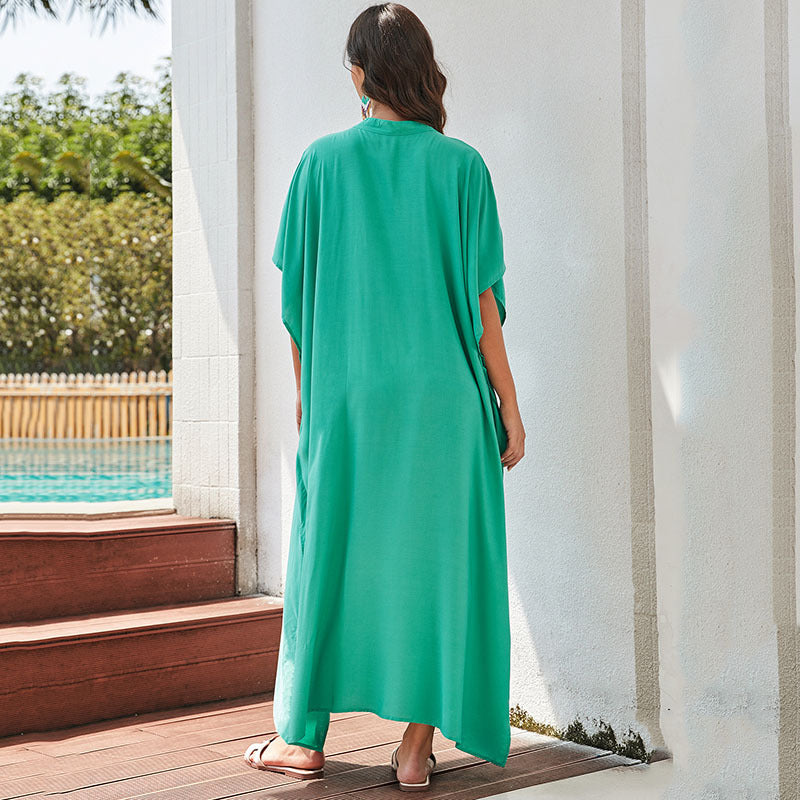 Dame luftig Kaftan med sidelommer Stilla