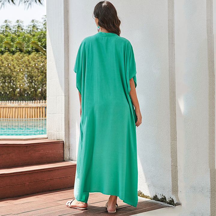 Dame luftig Kaftan med sidelommer Stilla