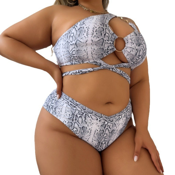 Dame Asymmetrisk Cut-Out Bikini-Sæt Skovae
