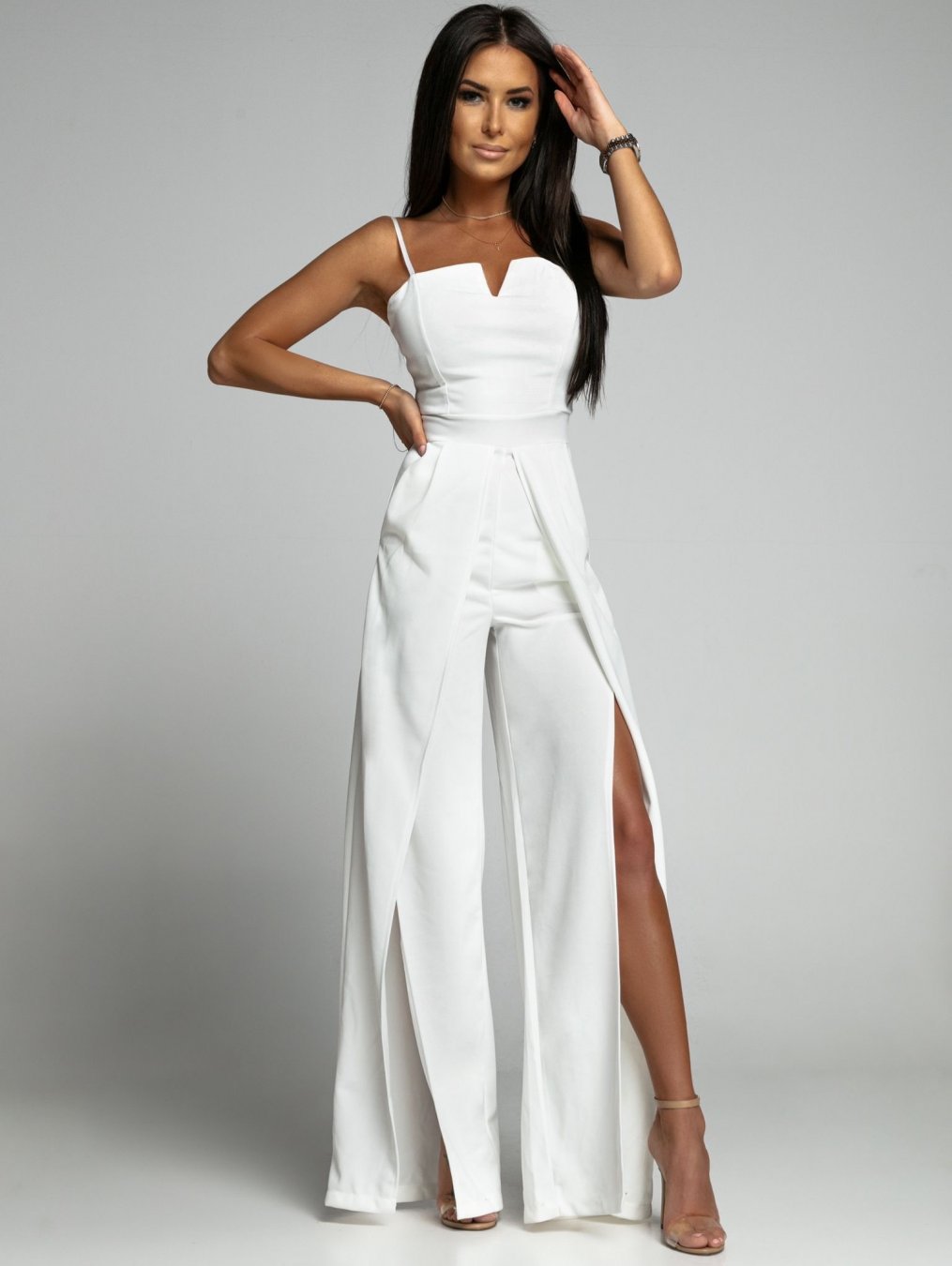 Damer Elegant og luftig overall med split Stilla