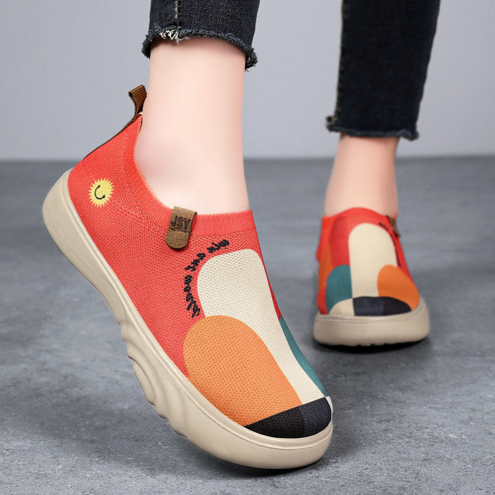Dame Mode Slip-On Sneakers med farverigt design og elastisk overmateriale Stilla